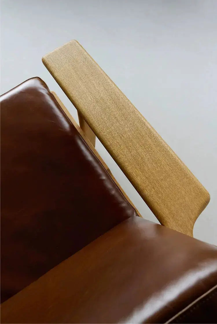 Blanka Light Luxury Cherry Wood Armchair