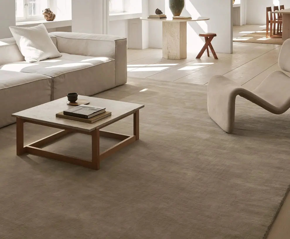 Amélie Retro Pure Sand Carpet – Minimalist Beige Design