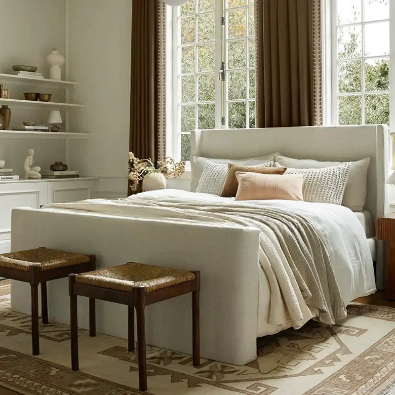 Vittoria Soft-Padded Wabi-Sabi Double Bed