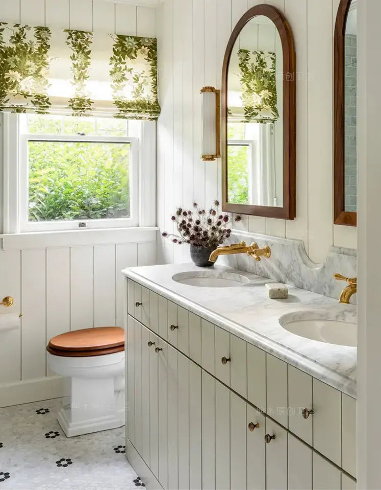 Mediterranean style retro bathroom cabinet