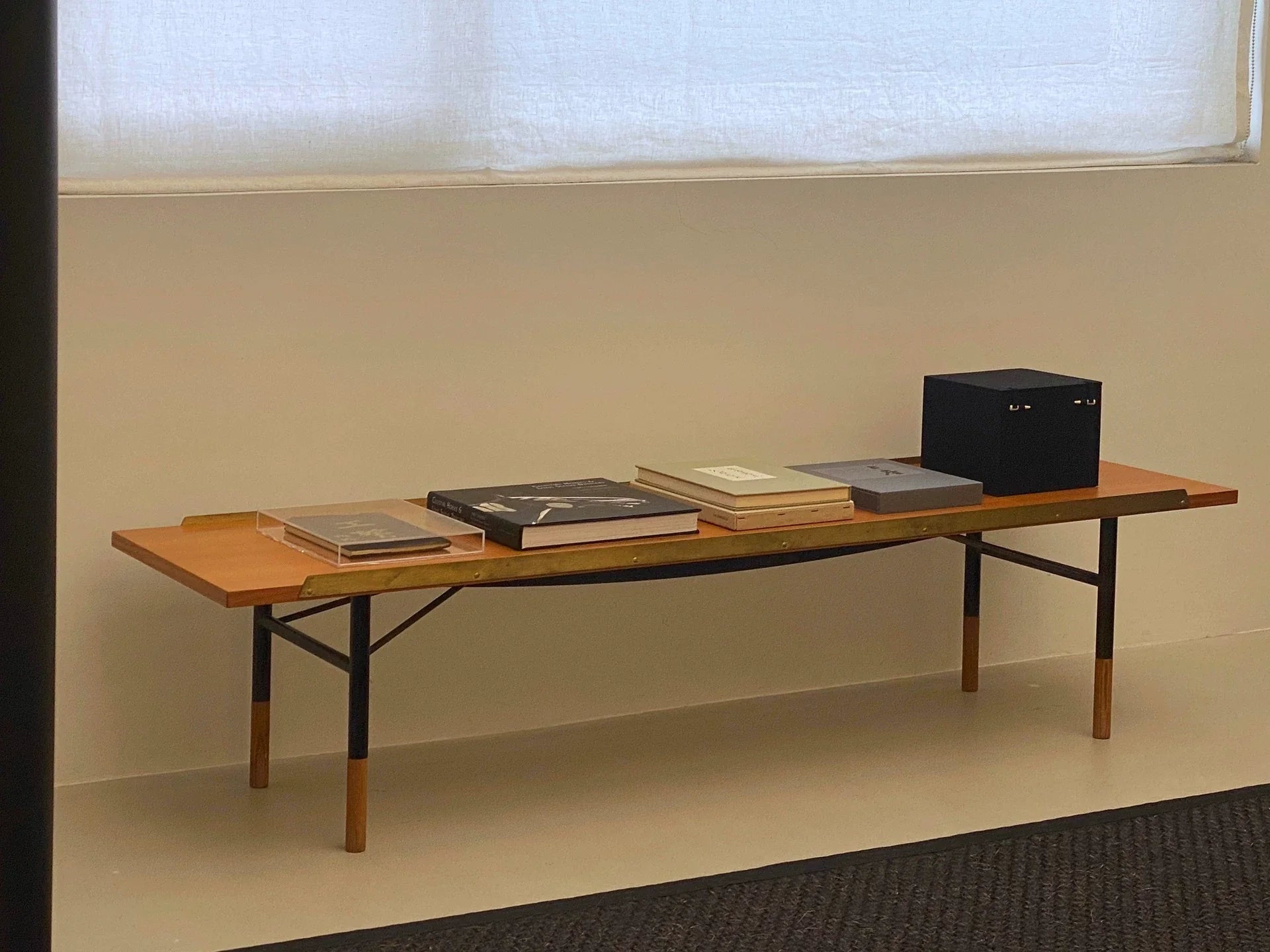 Finn Juhl Iconic Table Bench: Steel Frame, Elegant Mid-Century Modern Design