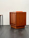 Vintage Danish Teak Solid Wood Dual-Layer Movable Side End Table 1970s