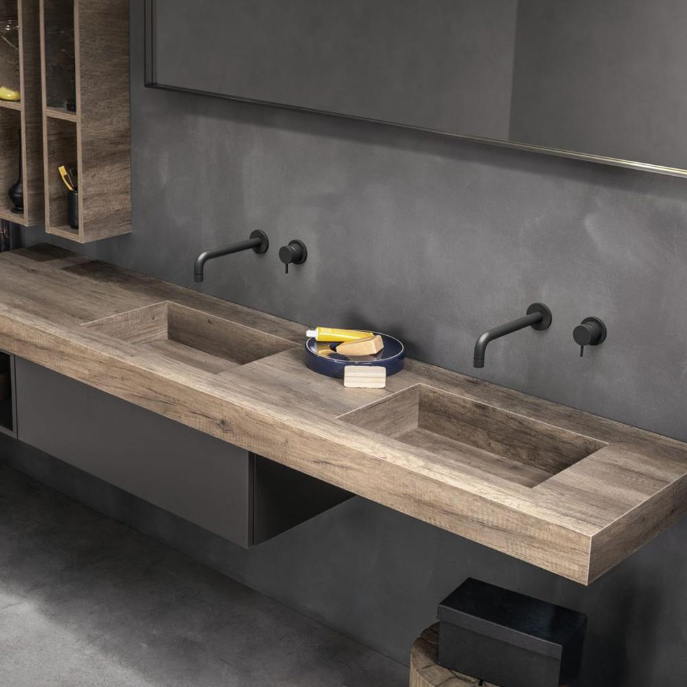 Nicholas Medieval Oak Elm Double Basin