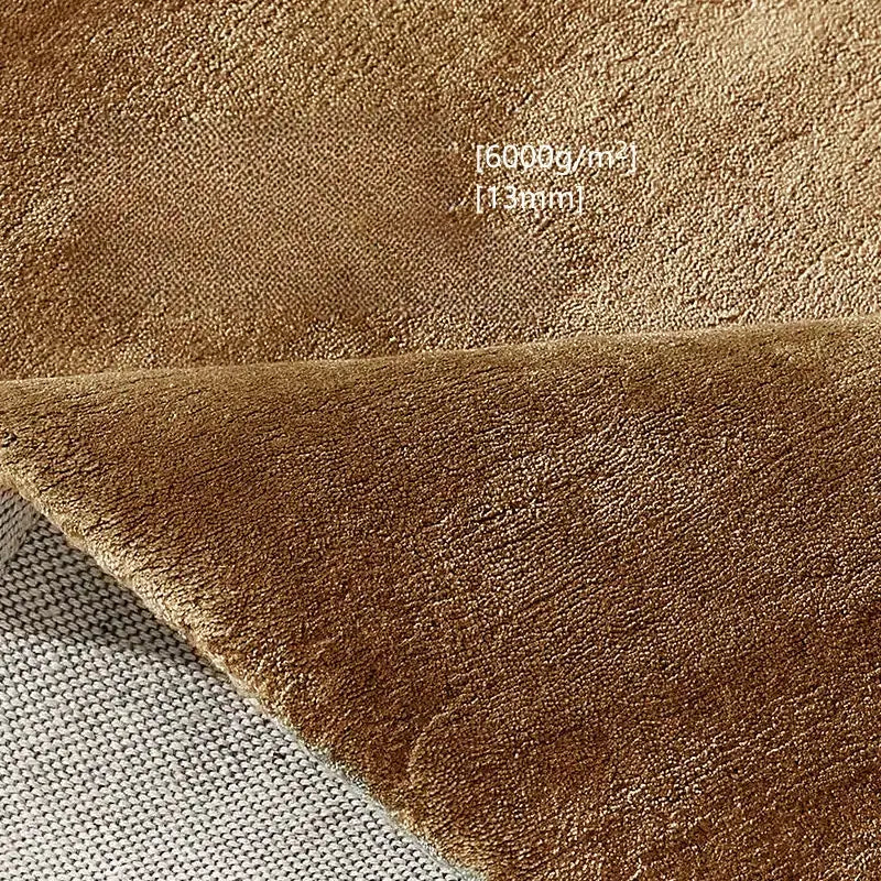 Eulalie Tencel Coffee Color Bedside Table Blanket – Hand-Made Luxury Design