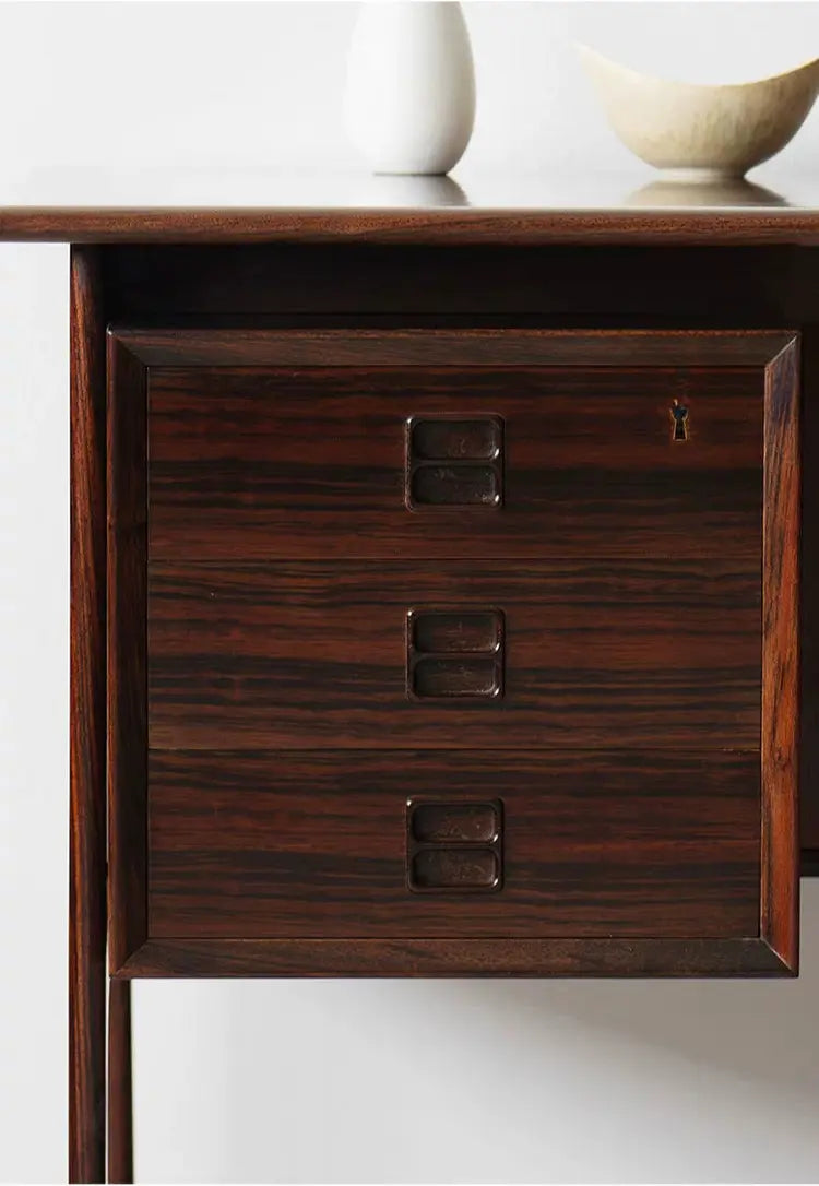 Hugo Custom Teak Mid-Century Writing Desk