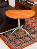 Vintage Italian 1990s Pear-Shaped Teak Rotating Side Table by Alias