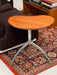 Vintage Italian 1990s Pear-Shaped Teak Rotating Side Table by Alias