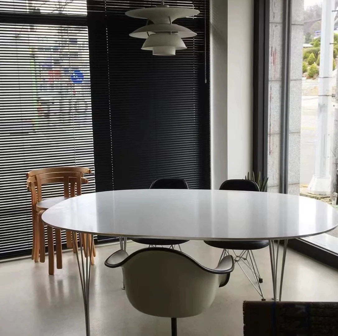 Fritz Hansen Superellipse Dining Table - Iconic Modern Design, 1.5m
