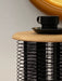 Vintage 1980s Techpoint Memphis Style Rotating CD Rack Side Table Stool