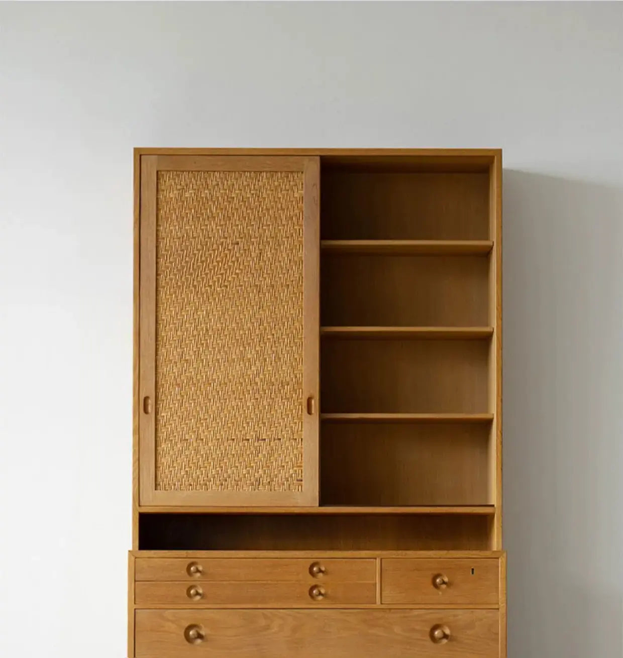 Rozalia Cherry Wood Danish Storage Locker Cabinet
