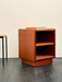 Vintage Danish Teak Solid Wood Dual-Layer Movable Side End Table 1970s