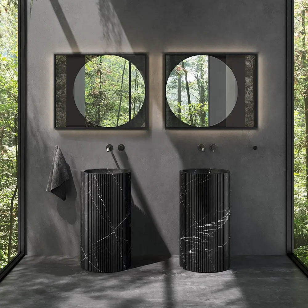 Paul Baigen Marble Pedestal Basin