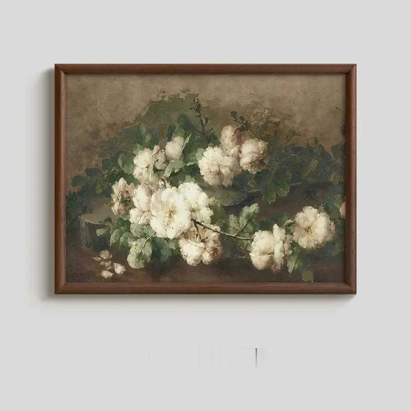 Amélie "Reading Woman and Still Life Flowers" high-end French paintings