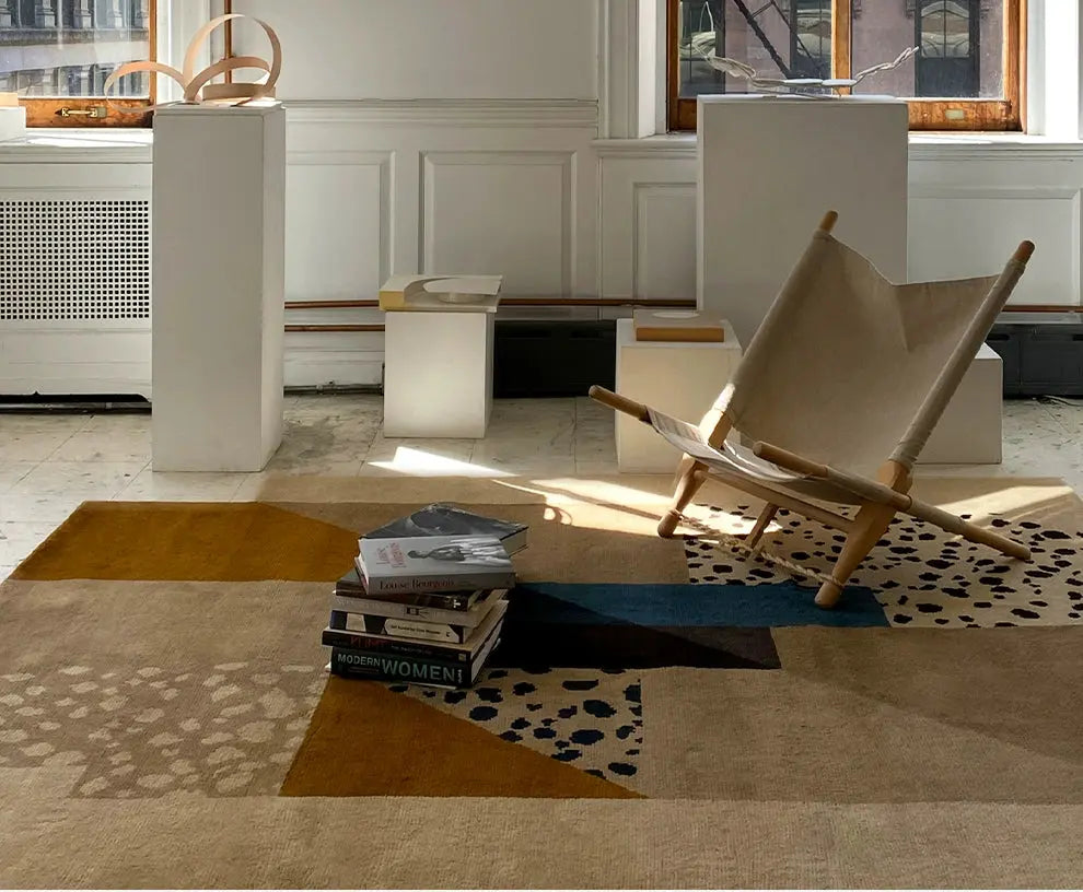 Basilien Handmade Irregular Shaped Carpet – Stylish Retro Design