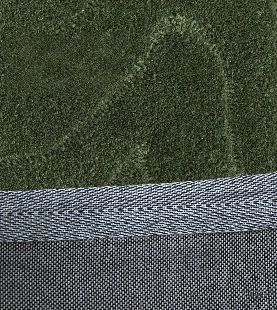 Violette Handmade Round Green Carpet – Luxurious Medieval Style