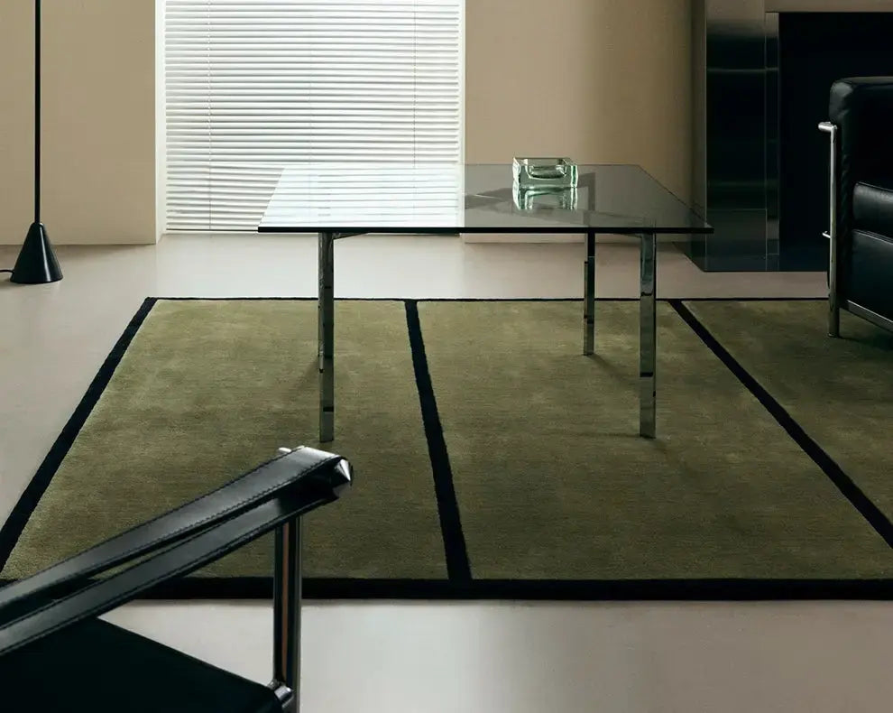 Leandre Handmade Plaid Carpet – Retro Light Luxury Design