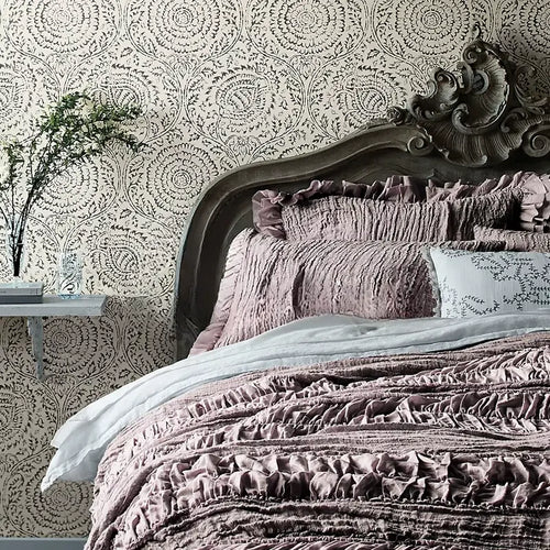 Bianca Hand-Carved Neoclassical Double Bed