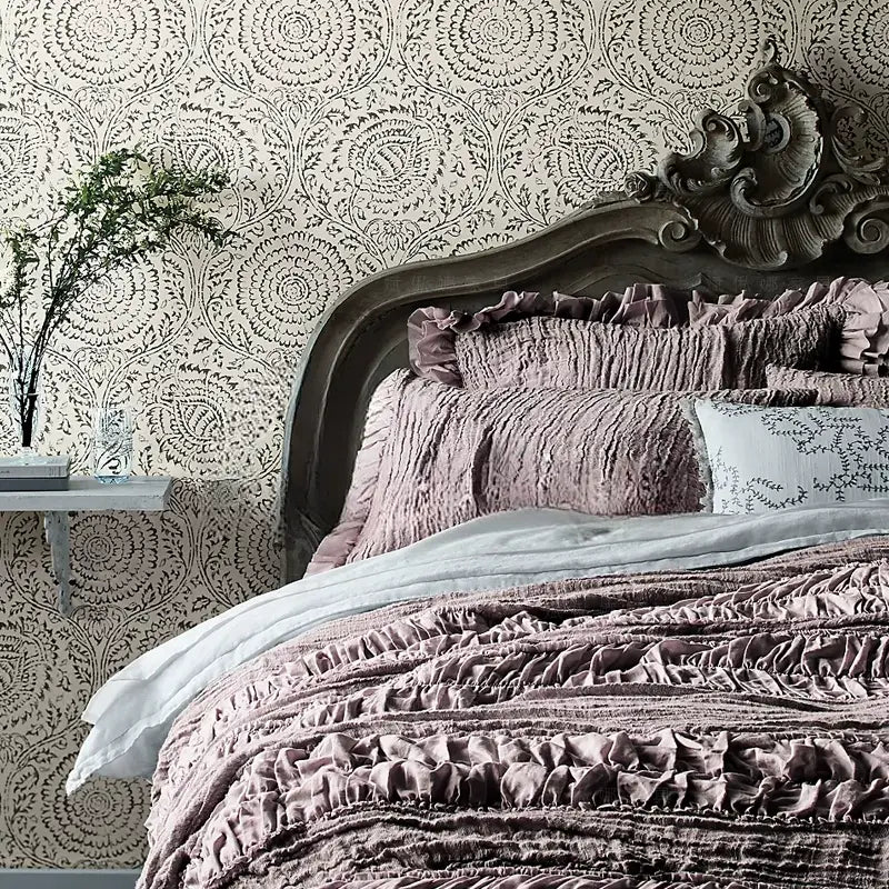 Bianca Hand-Carved Neoclassical Double Bed