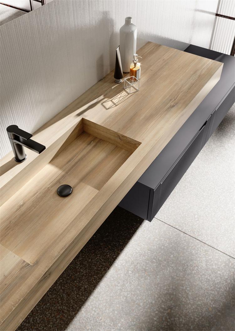 Nicholas Medieval Oak Elm Double Basin