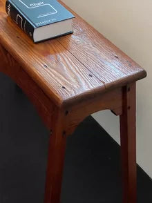 Vintage Dutch Brutalist Solid Wood Side Table, Mid-Century Modern End Table