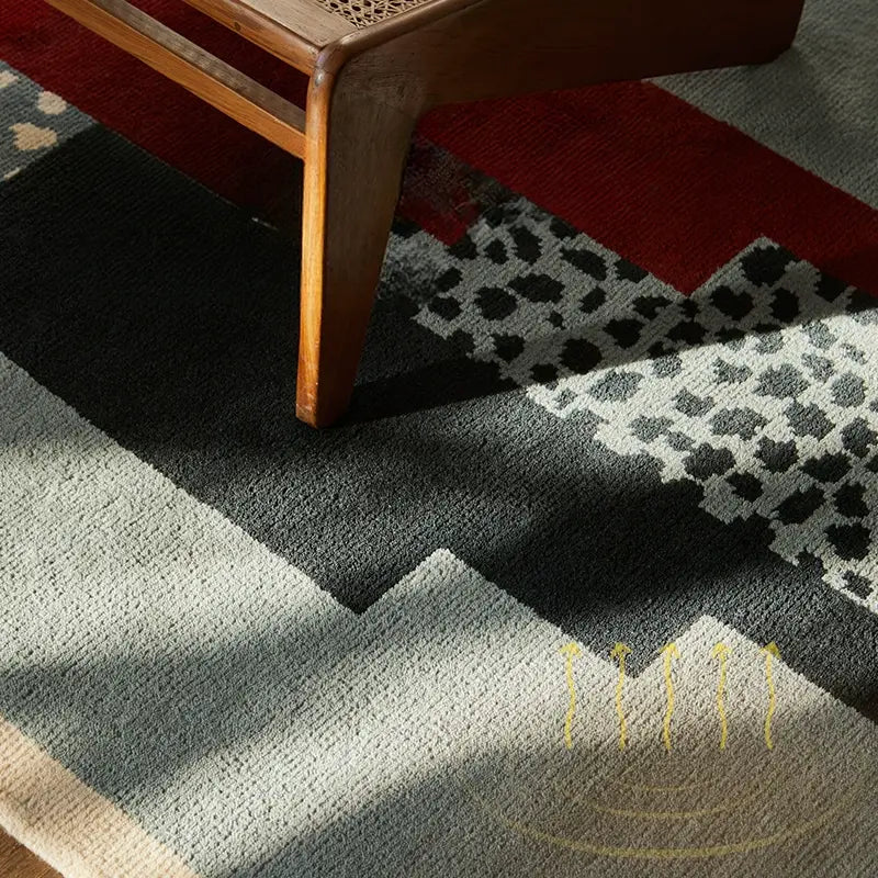 Alphonse Handmade Irregular Shaped Carpet – Unique Retro Style Design