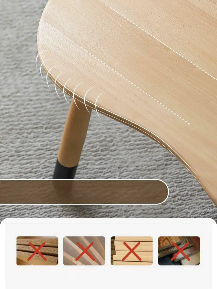 Arsène Peanut-Shaped Solid Wood Kids Table