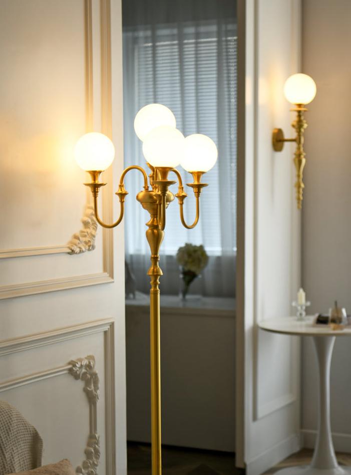Mya Antique Copper Floor Lamp