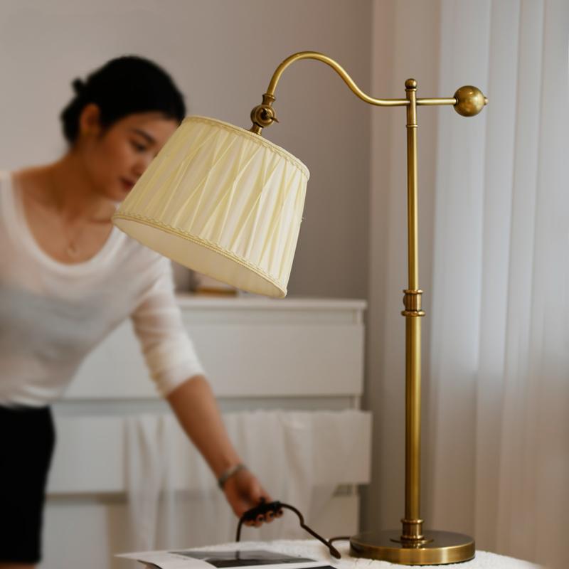 Cynthia Antique Copper Adjustable Table Lamp