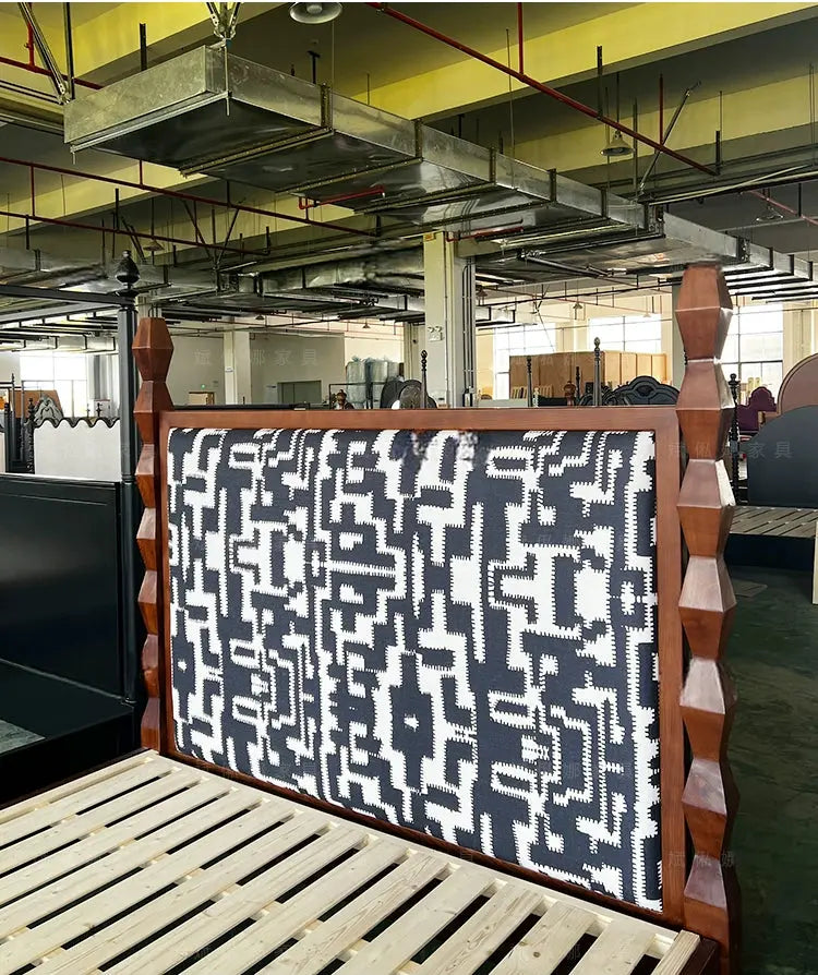 Pierre Elegant Soft Upholstered Pillar Bed Design