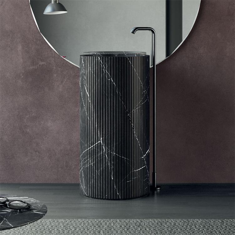 Paul Baigen Marble Pedestal Basin