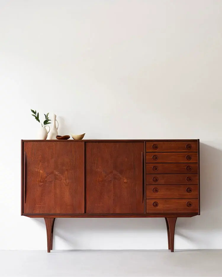 Severine Burmese Teak Dining Room Storage Cabinet
