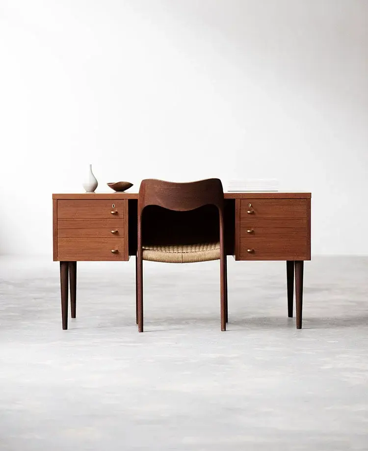 Margherita Boxwood Retro Writing Office Desk