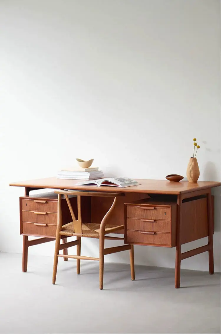 Sébastien Vintage-Inspired Cherry Study Desk