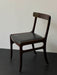 Danish Ole Wanscher Rungstedlund PJ 34 Mahogany Dining Chair with Black Leather Seat