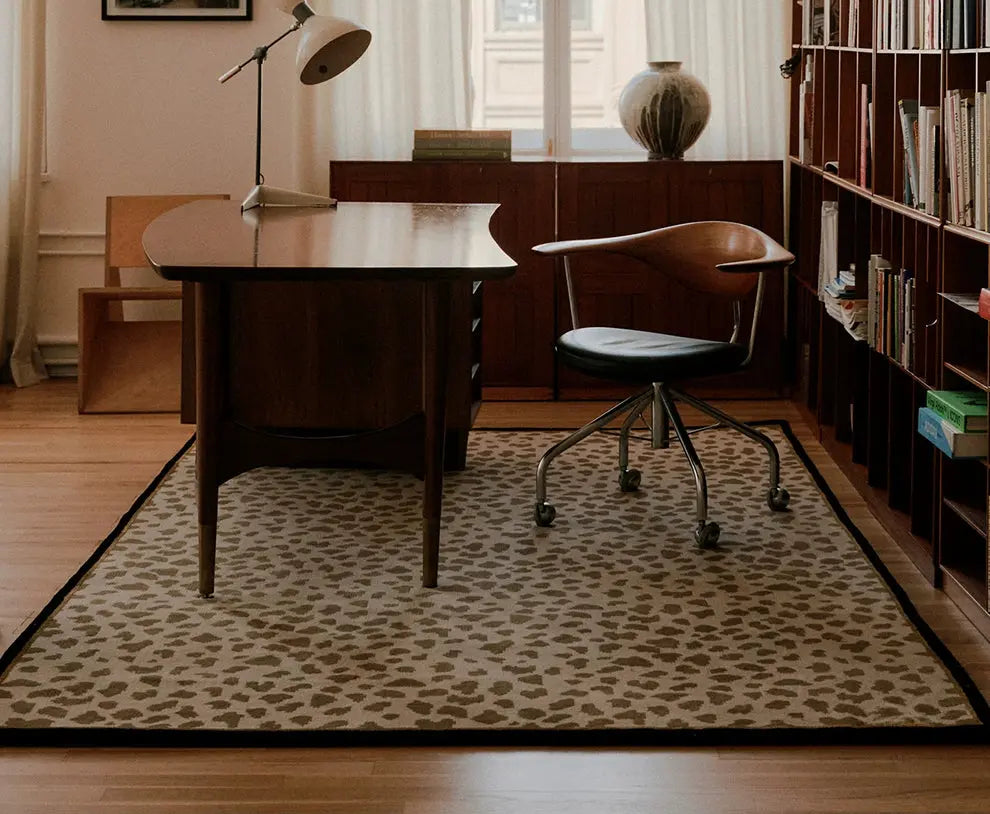 Clément Vintage Leopard Print Carpet – Handmade Retro Style