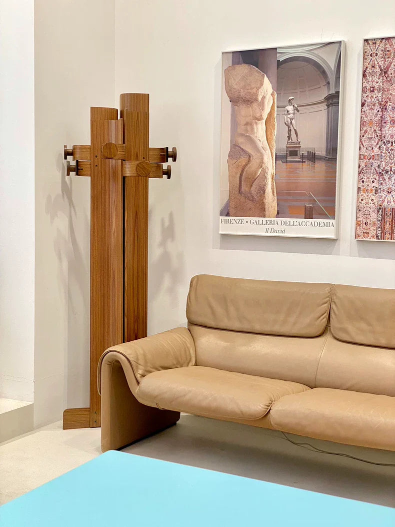 Vintage 1980s Swiss DeSede DS2011 Hand-Stitched Leather Three-Seater Sofa