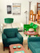 Vintage Knoll Bertoia Diamond Chair, Green Wool Fabric, Mid-Century Modern Design