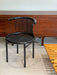 Vintage Helmut Lubke Black Lacquered Wood Dining Chair 1960s Mid-Century Design