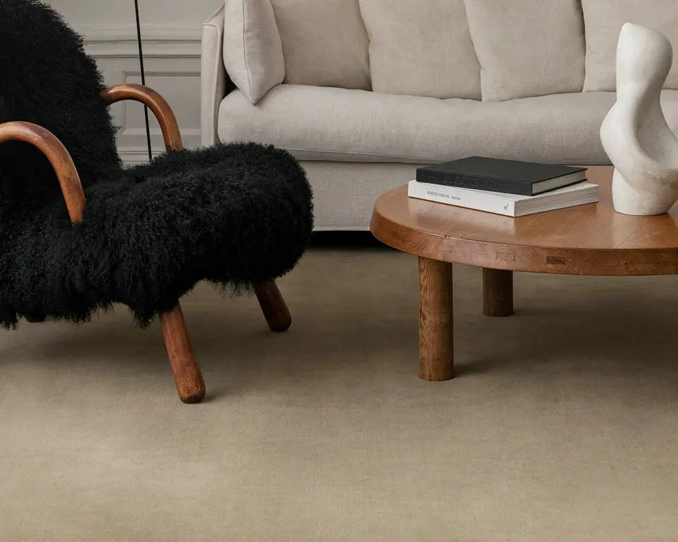 Amélie Retro Pure Sand Carpet – Minimalist Beige Design
