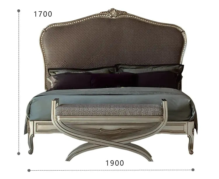 Capucine Elegant Solid Wood Double Bed