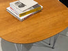 Elegant Fritz Hansen Superellipse Dining Table, 1-Meter, Wood Top, Metal Legs