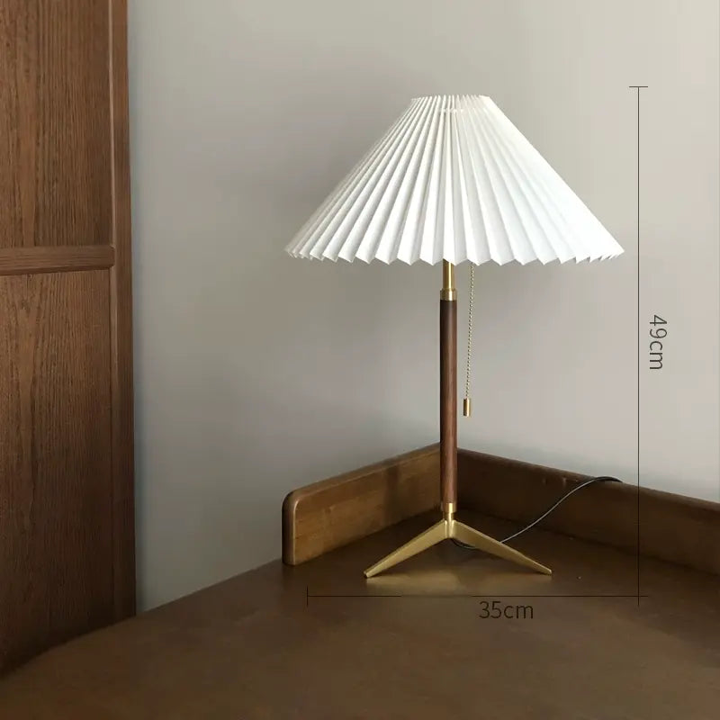 Jean Nordic Retro Pleated Table Lamp