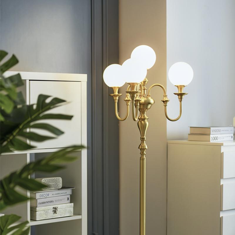 Mya Antique Copper Floor Lamp