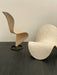 Vintage 1980s Tom Dixon S-Chair: Rare Apricot Leather, Steel Structure, Sculptural Design