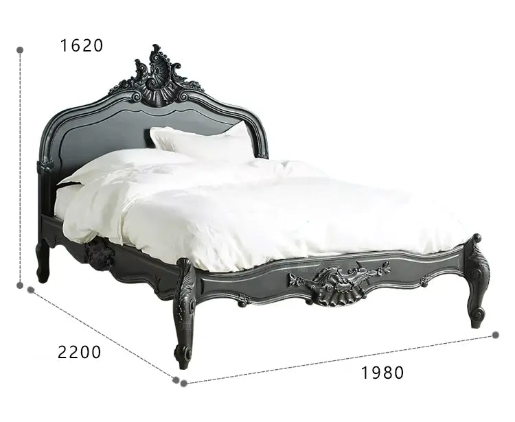 Bianca Hand-Carved Neoclassical Double Bed