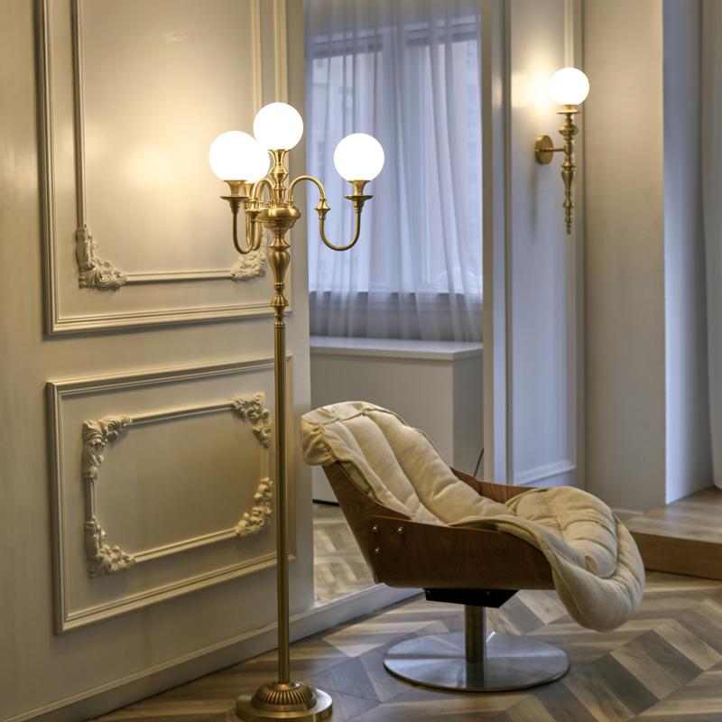 Diego Pure Copper Candlestick Floor Lamp