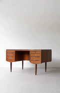 Blaise Black Walnut Desk with Storage Drawers