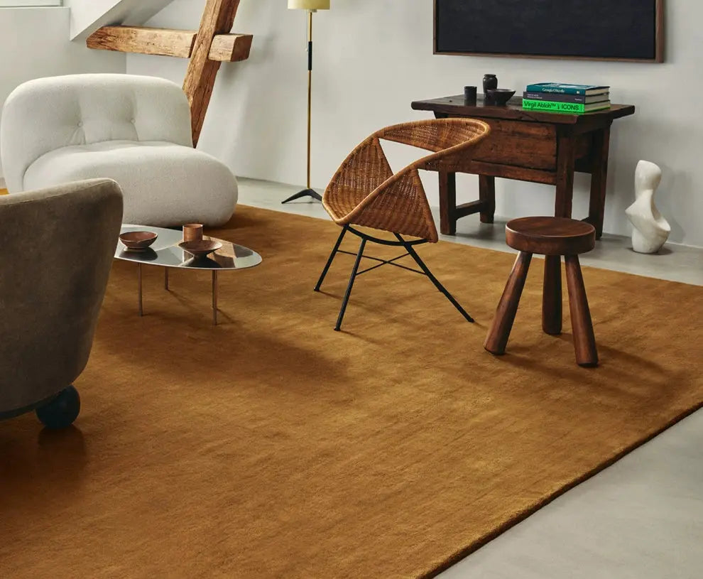 Corentin Handmade Brown Carpet – Minimalist Light Luxury Design