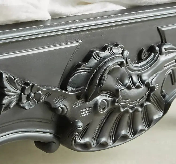 Bianca Hand-Carved Neoclassical Double Bed