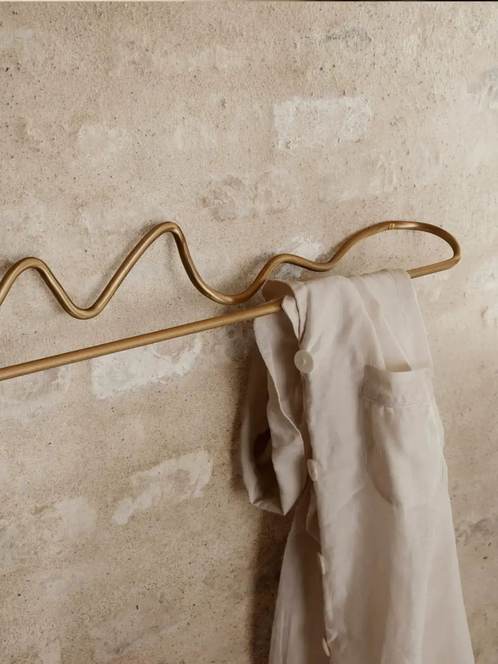 Anthelme Living Brass Wave Towel Hook